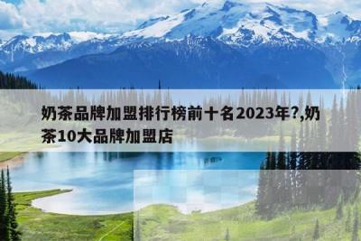 奶茶品牌加盟排行榜前十名2023年?,奶茶10大品牌加盟店